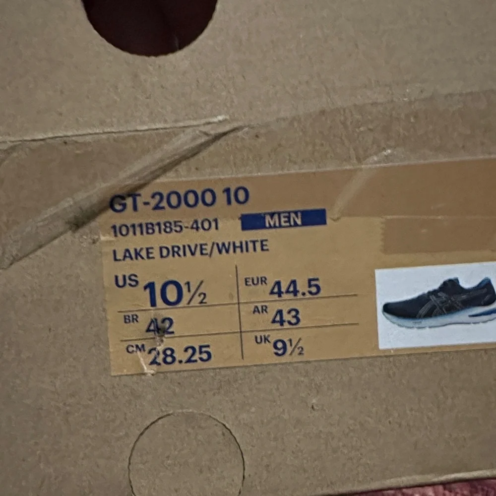 ASICS GT-2000 10 Running Shoes - Lake Drive Blue/White - Men 10.5